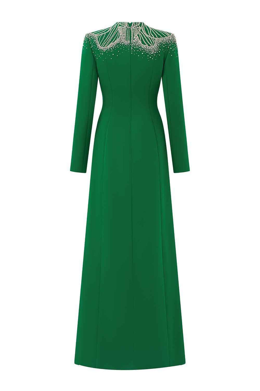 Textur A-line Stone Velvet Satin Maxi Dress