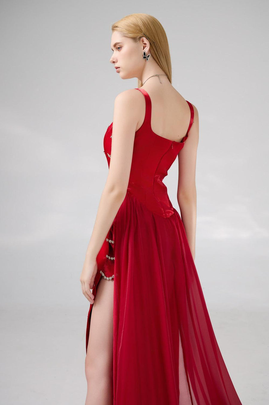 Thatcher Sheath Extended Flap Twill Floor Length Dress 5