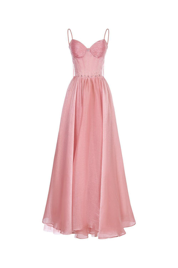 The Wings A-line Spaghetti Strap Chiffon Floor Length Dress