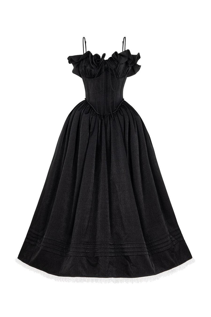 Tulip Ball Gown Spaghetti Strap Taffeta Silk Midi Dress Midi Dress Sissy Nation