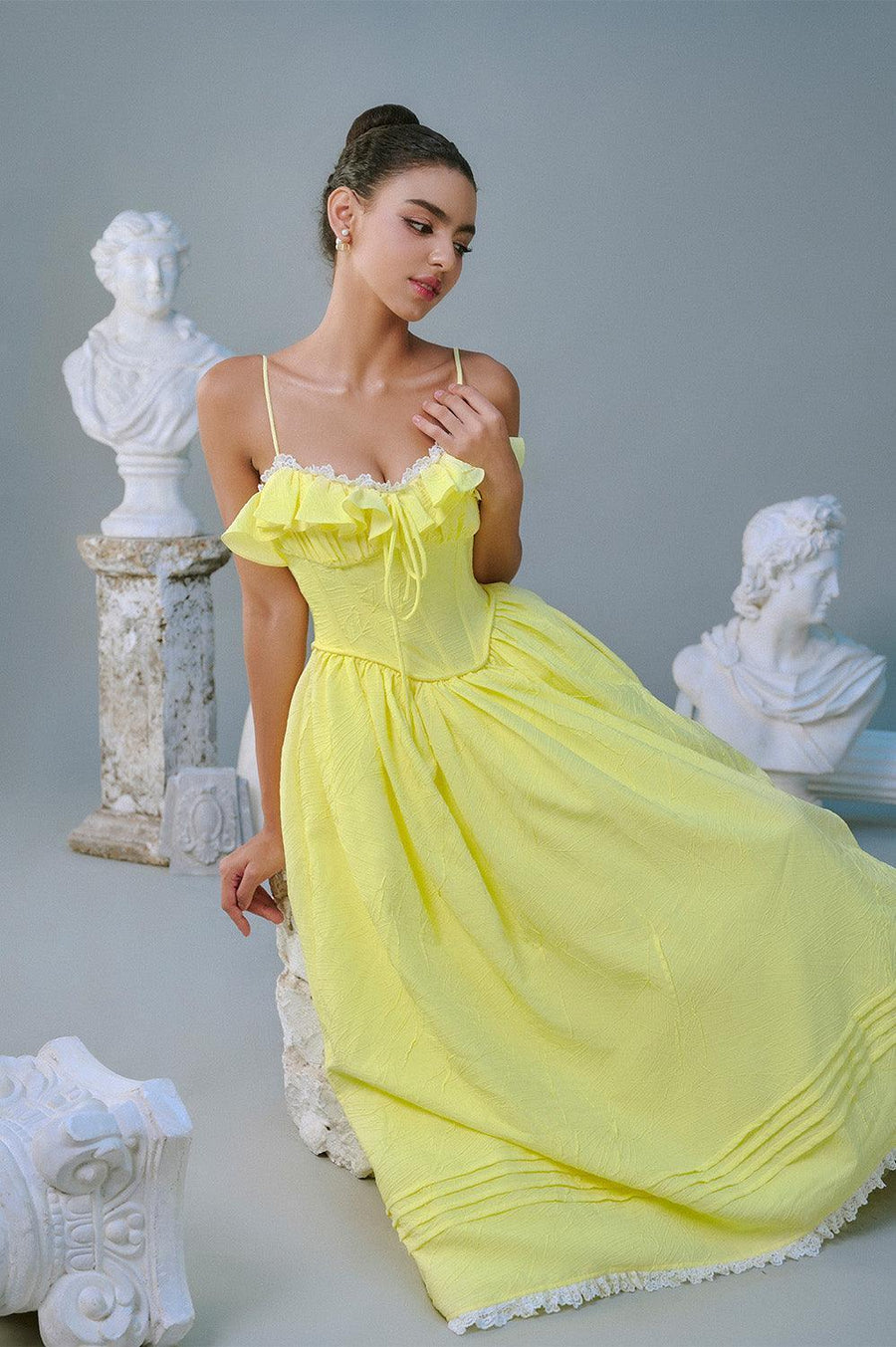 Tulip Ball Gown Spaghetti Strap Taffeta Silk Midi Dress Midi Dress Sissy Nation