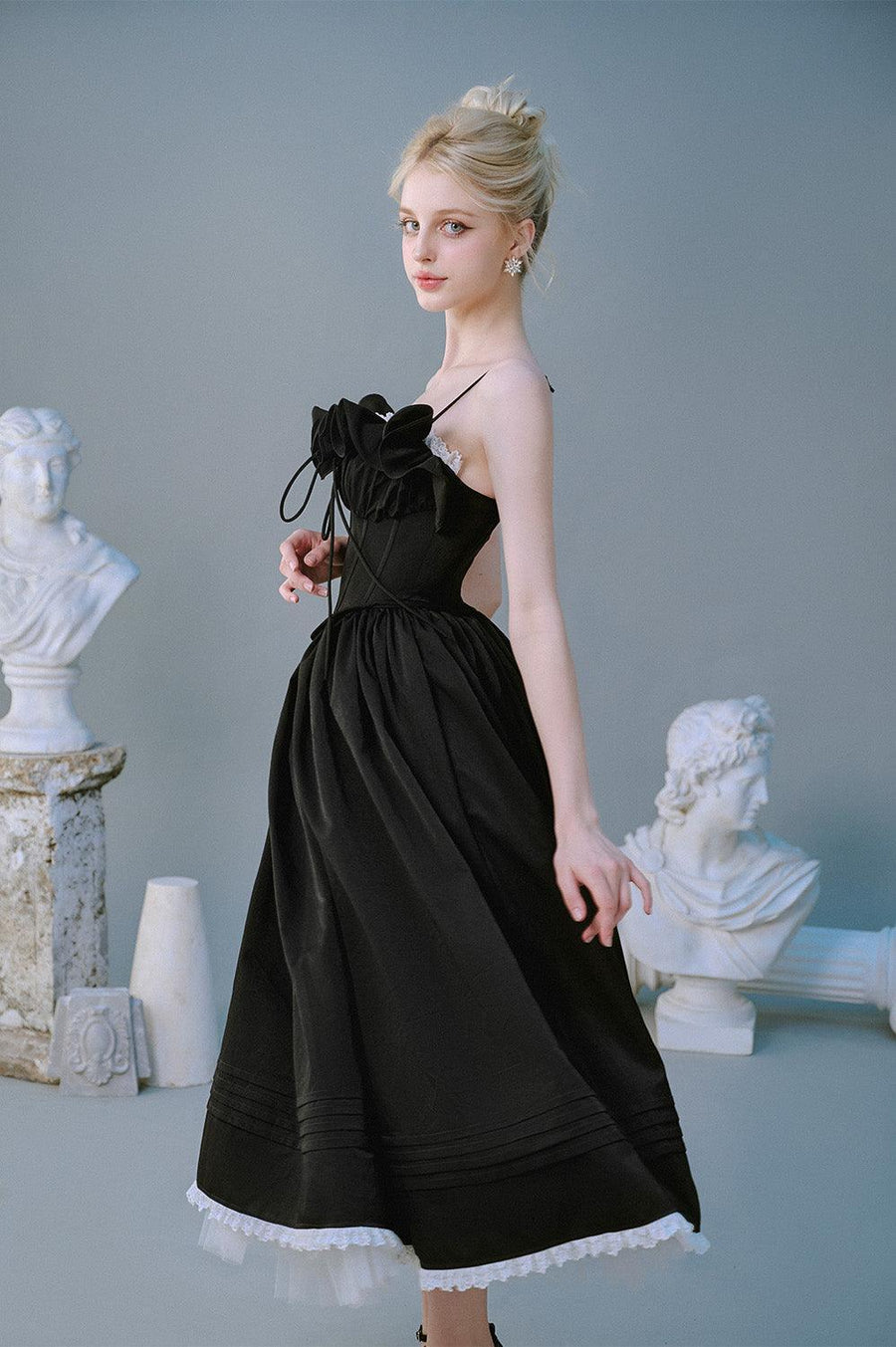 Tulip Ball Gown Spaghetti Strap Taffeta Silk Midi Dress Midi Dress Sissy Nation
