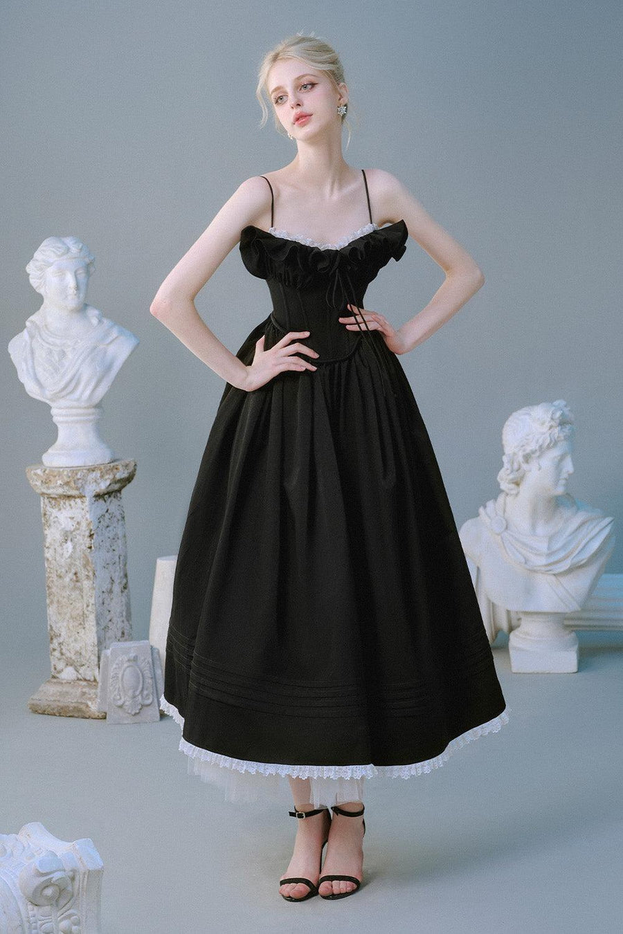 Tulip Ball Gown Spaghetti Strap Taffeta Silk Midi Dress Midi Dress Sissy Nation