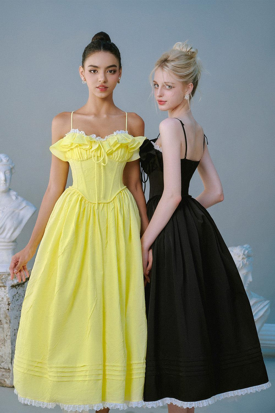Tulip Ball Gown Spaghetti Strap Taffeta Silk Midi Dress Midi Dress Sissy Nation