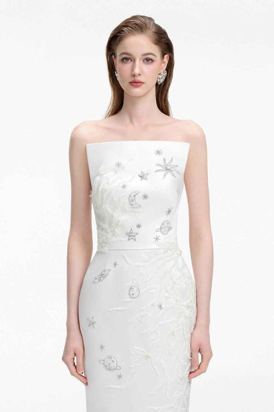 Union Sheath Straight Across Neck Taffeta Silk Floor Length Dress