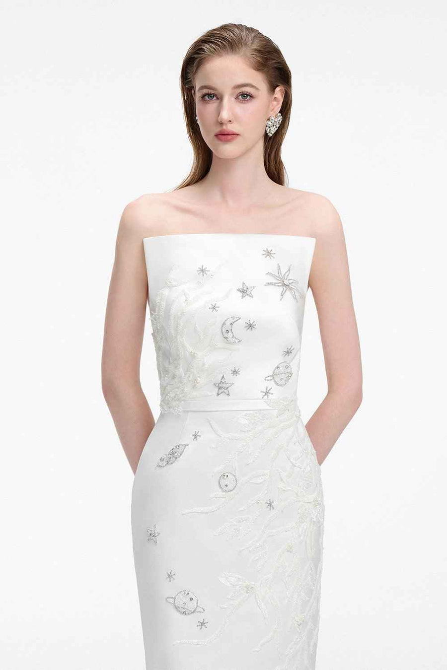 Union Sheath Straight Across Neck Taffeta Silk Floor Length Dress