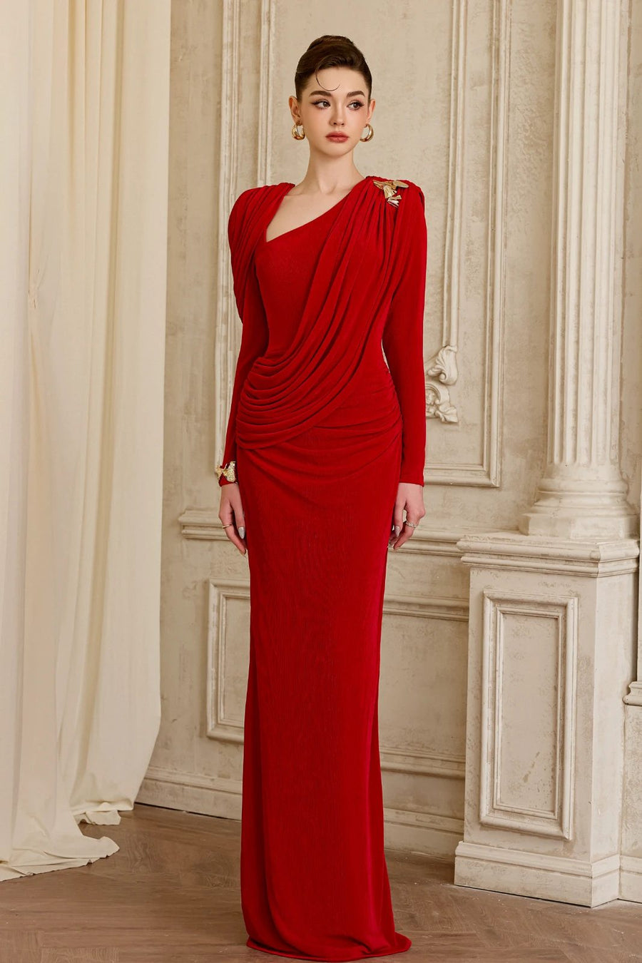 Valoria Draped Maxi Dress 2