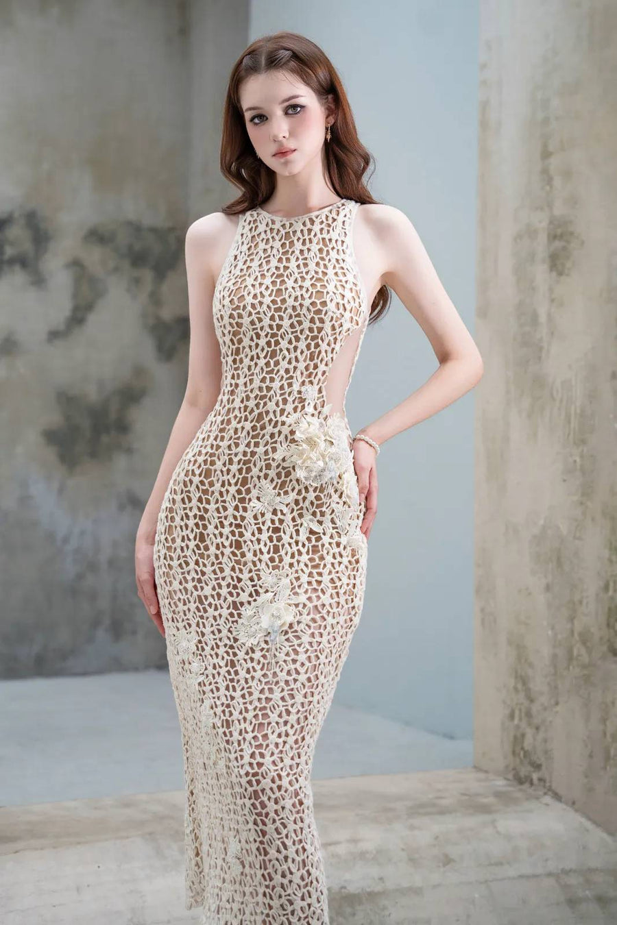 Vana Crochet Midi Dress 2