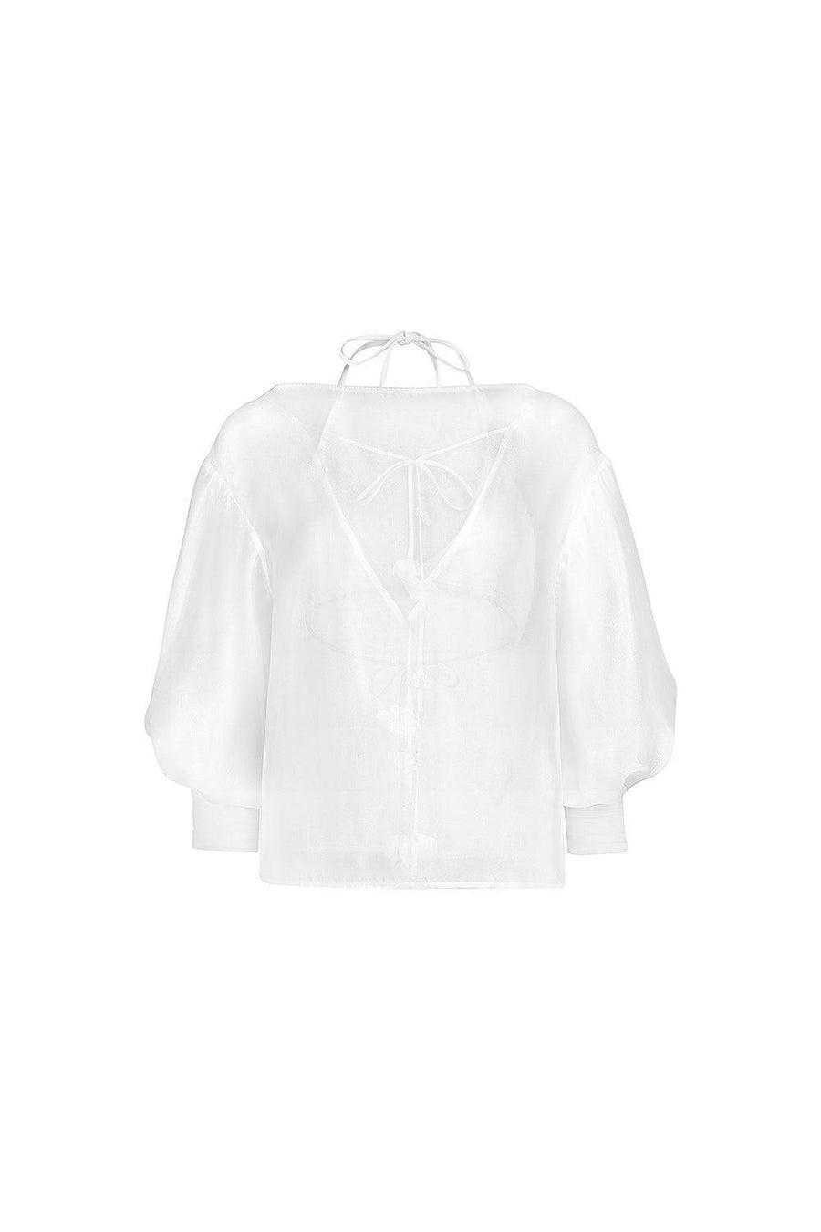 Velez Straight Cuff Sleeved Chiffon Top Long Sleeved Top LASSY