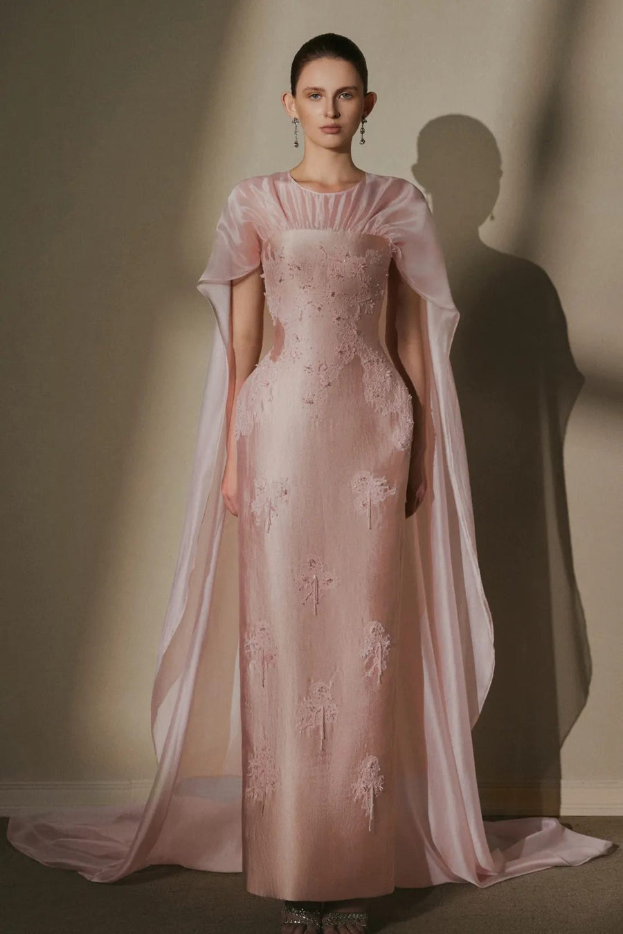 Veloura Cape Sleeve Maxi Dress 2