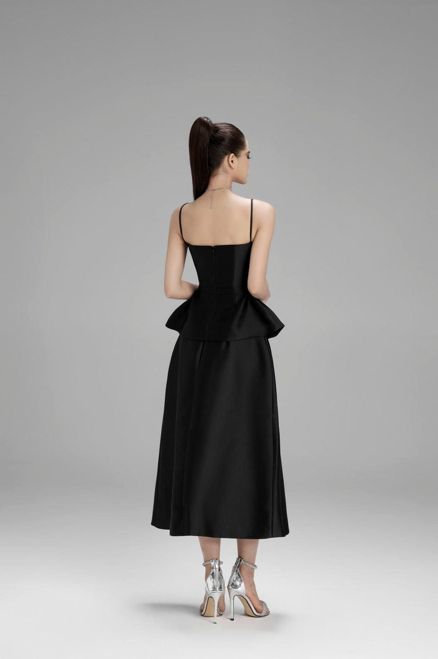 Victoria A-line Plain Taffeta Midi Skirt Skirt Cordia