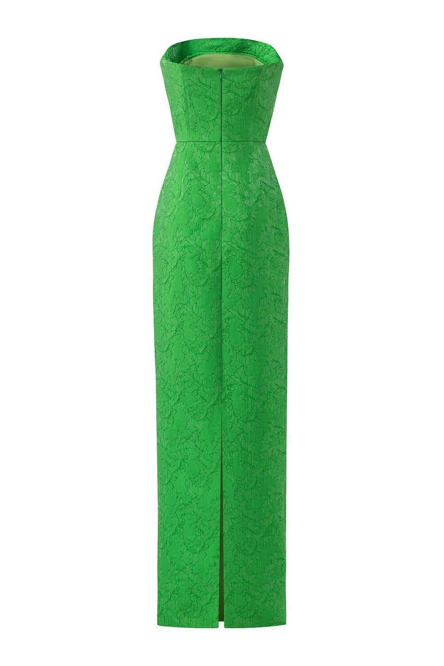 Visage Strapless Straight Across Neck Jacquard Floor Length Dress Gown Dress I.H.F Atelier