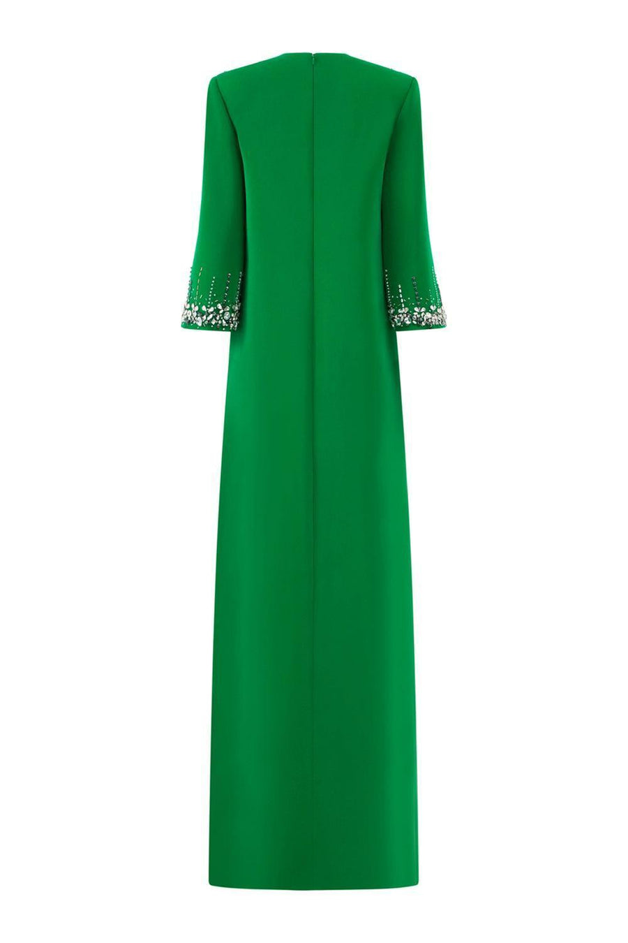 Wayfarer Straight Round Neck Velvet Floor Length Dress 3