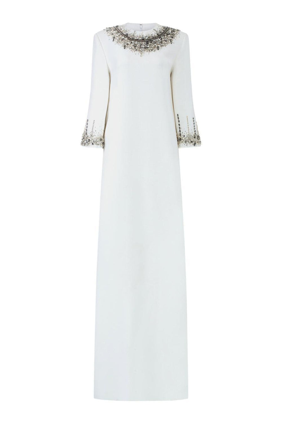 Wayfarer Straight Round Neck Velvet Floor Length Dress 5