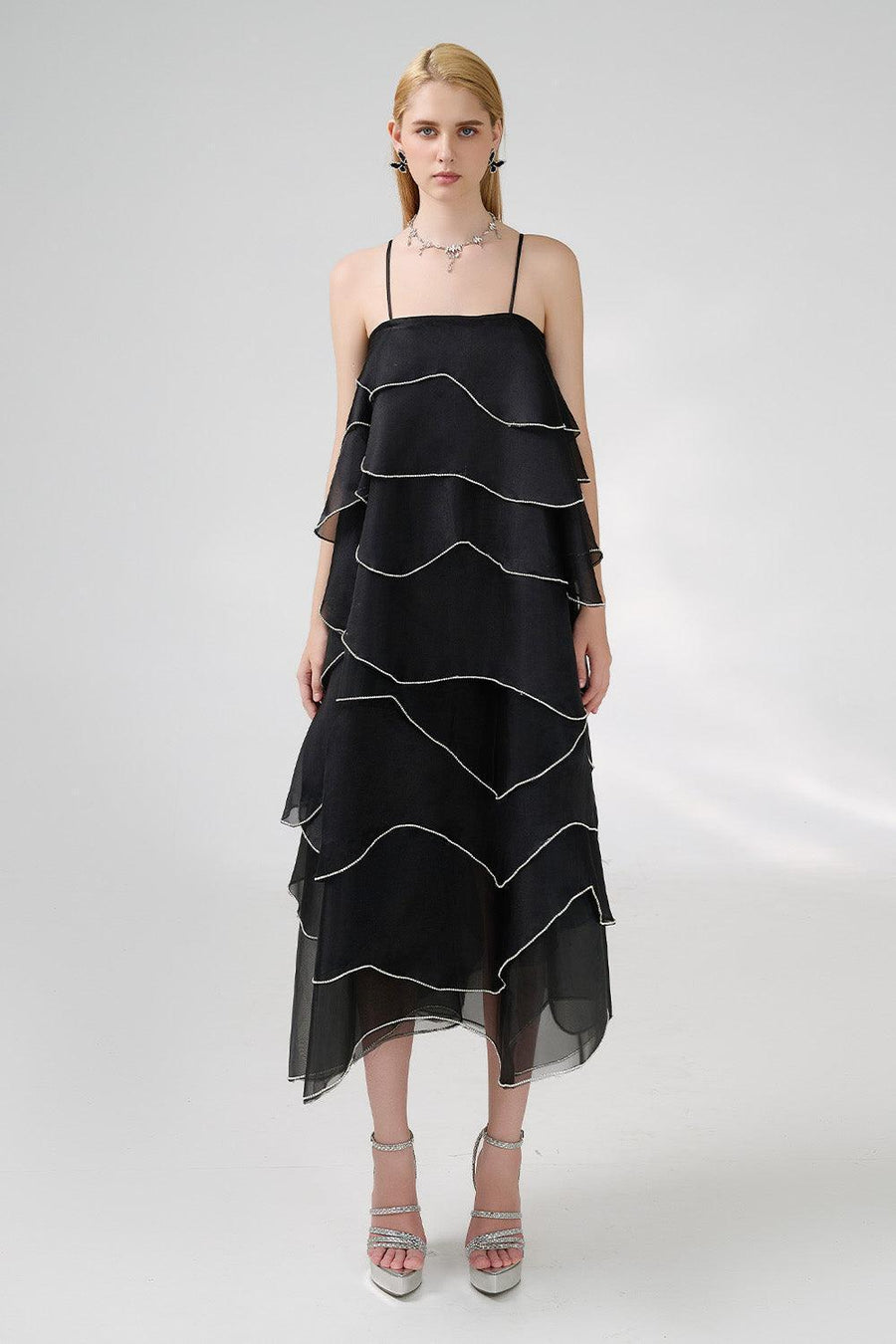 Westin Tent Layered Organza Midi Dress 6