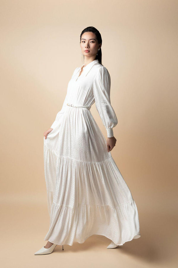 Winter Gypsy Bishop Sleeved Silk Maxi Dress