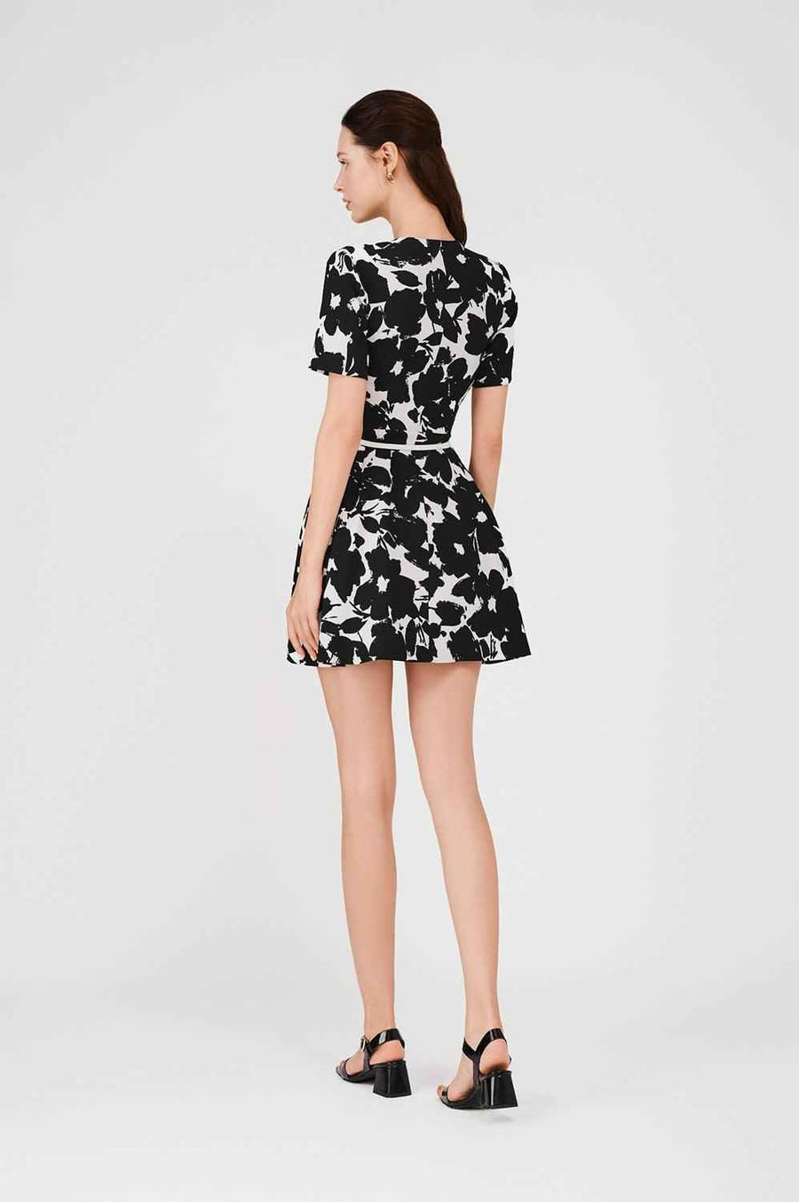 Wren A-line Front Zipper Poly Silk Mini Dress
