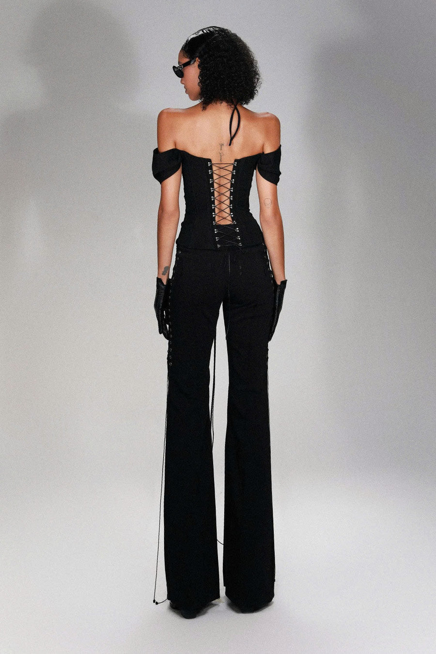 Yara Straight Boot Cut Khaki Floor Length Pants 3