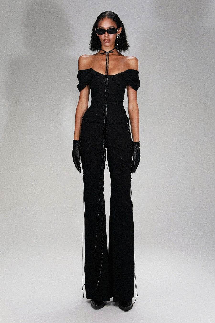 Yara Straight Boot Cut Khaki Floor Length Pants 5