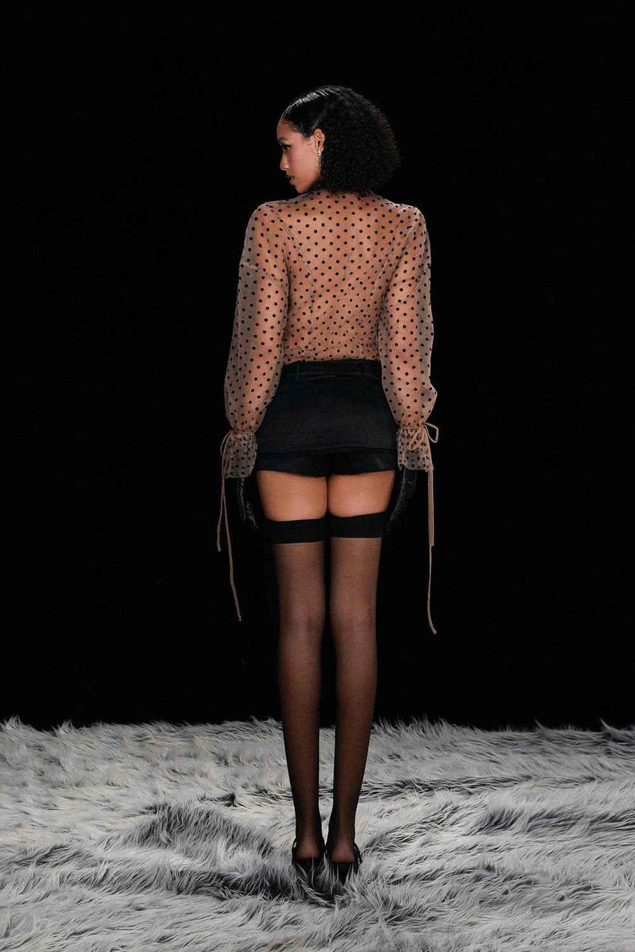 Aspyn Straight See-Through Mesh Shirt