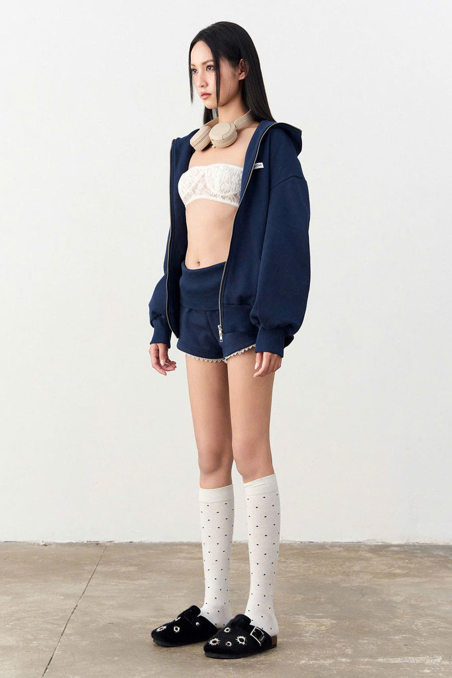 Cupid Straight Hooded Neck Fleece Coat 8