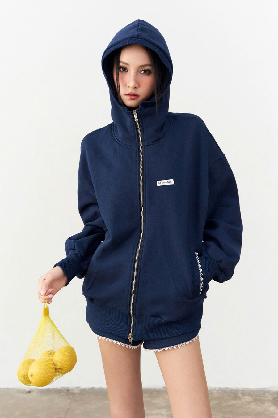 Cupid Straight Hooded Neck Fleece Coat 2