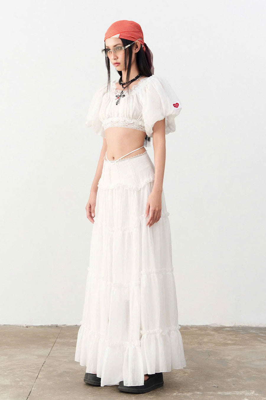 Wetsy A-line Gypsy Chiffon Maxi Skirt 5