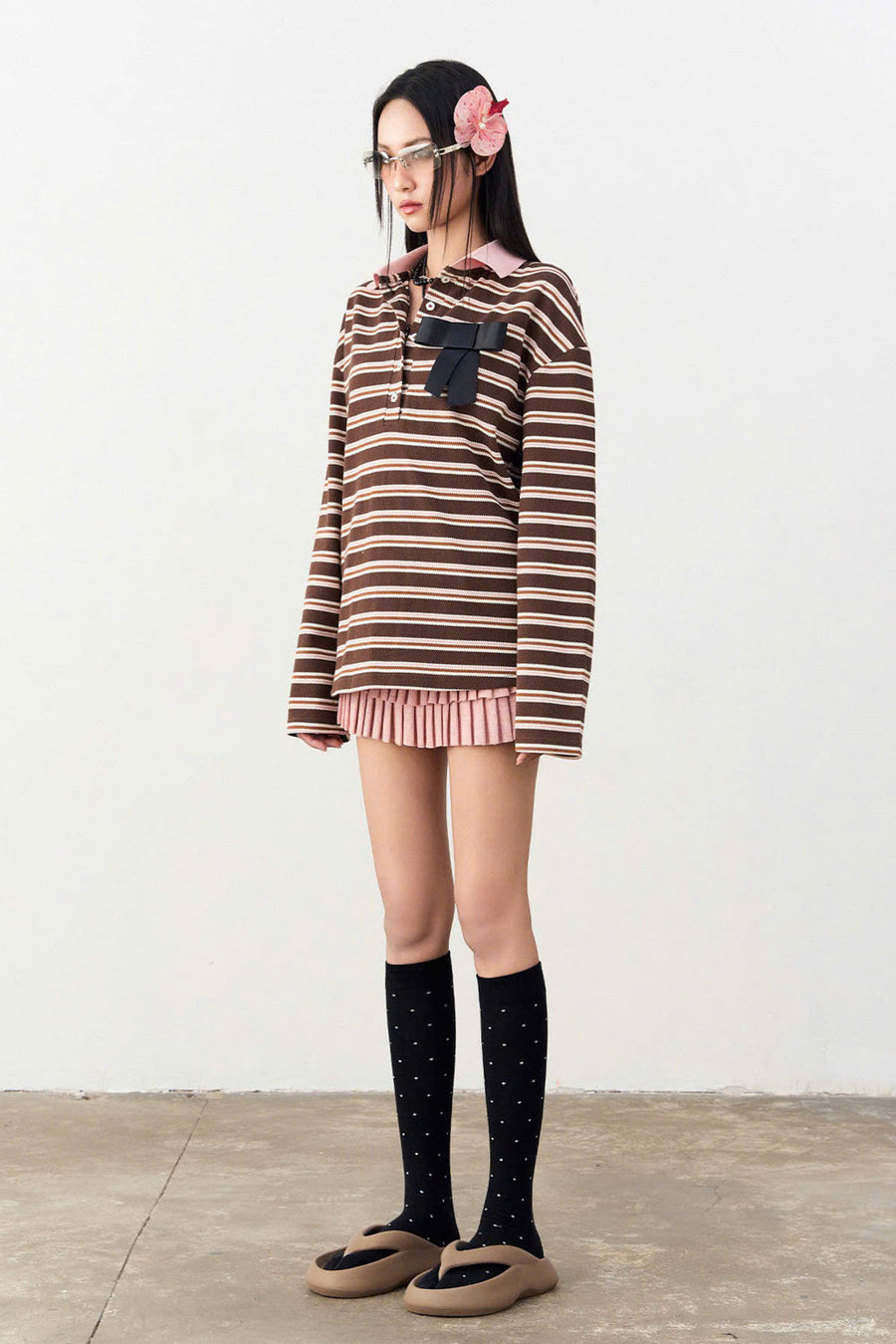 Khazi Straight Johnny Collar Wool Top 3