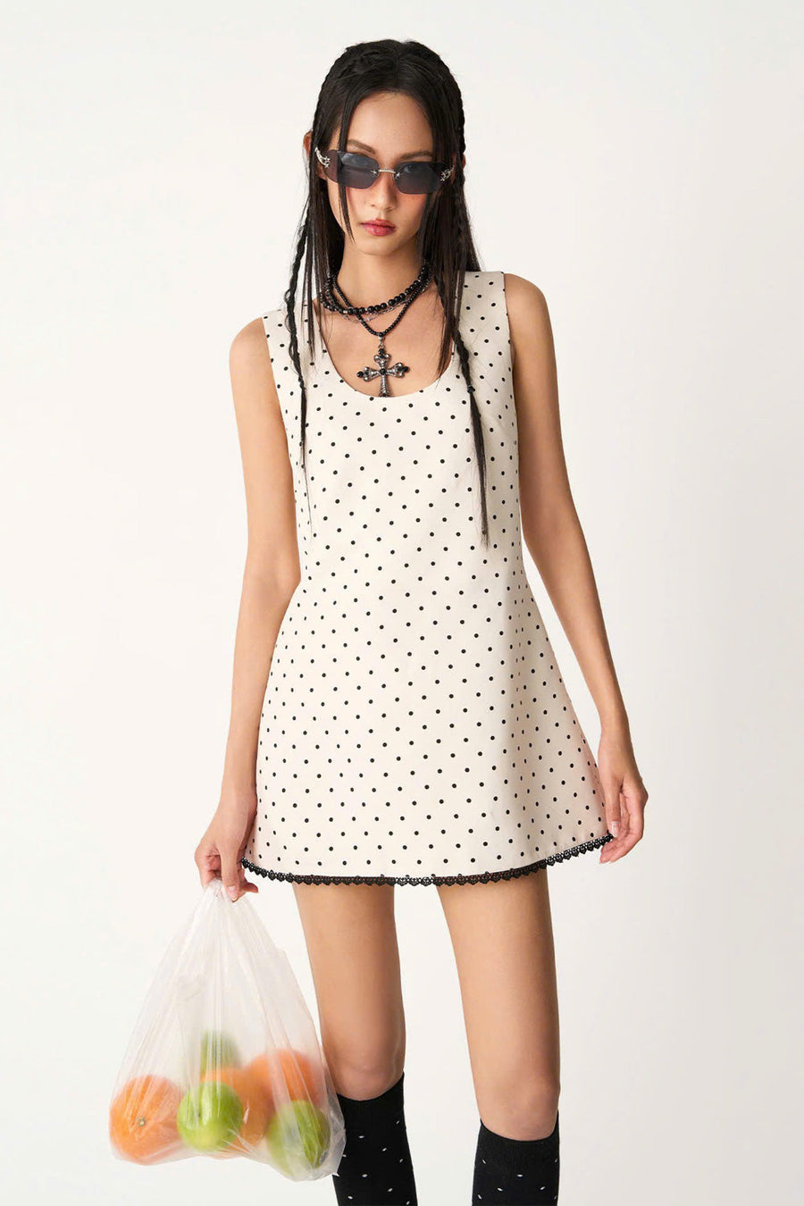 Peepolka A-line Loose Strap Khaki Mini Dress 2