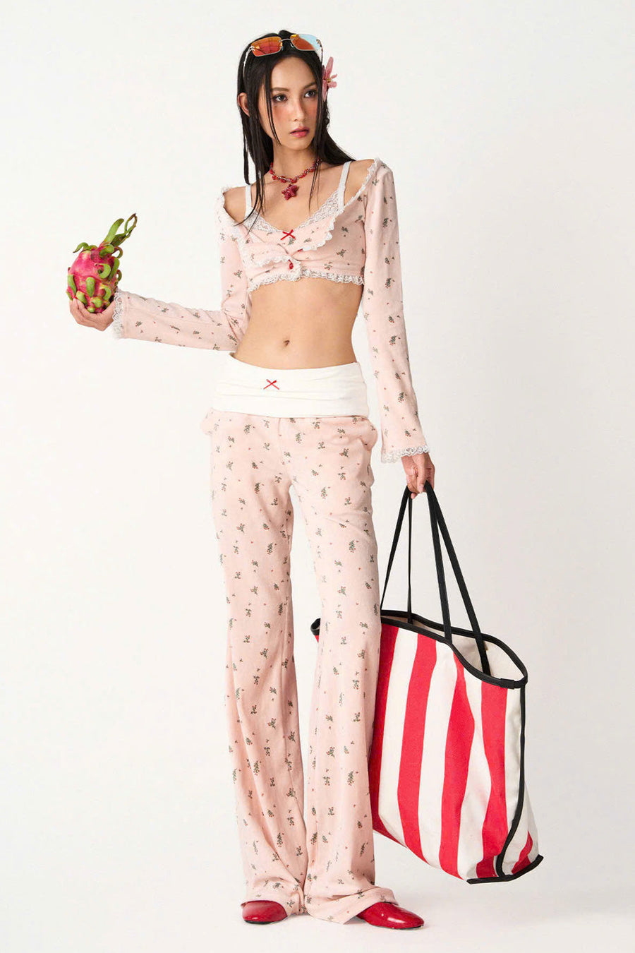 Melor Drop Waist Slim Leg Spandex Floor Length Pants 6