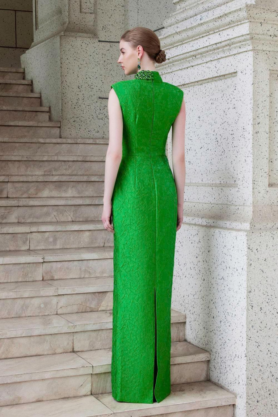 Zephyr Sheath Sleeveless Jacquard Floor Length Dress Gown Dress I.H.F Atelier